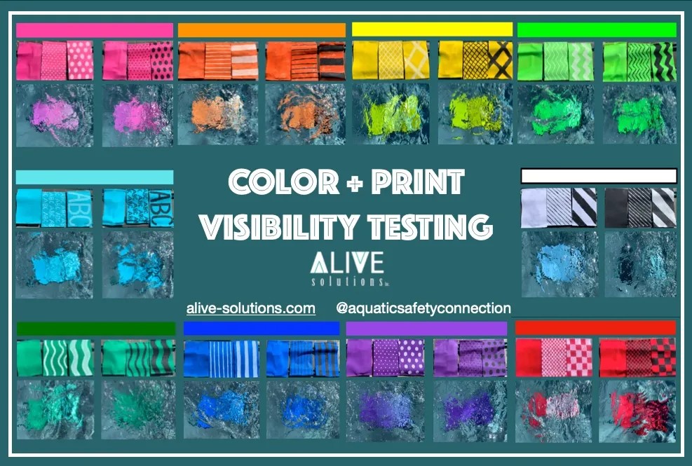 Swimsuit color print visibility